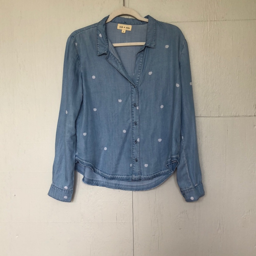 Denim button down